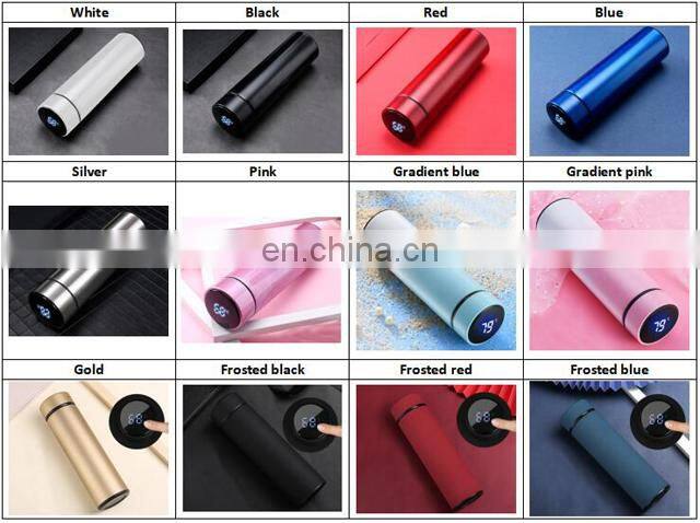 LED Smart Temperature Sublimation Tumbler LED Temperature Display Stainless Steel Vacuum Flasks & Thermoses Round 1 Pcs 5pcs