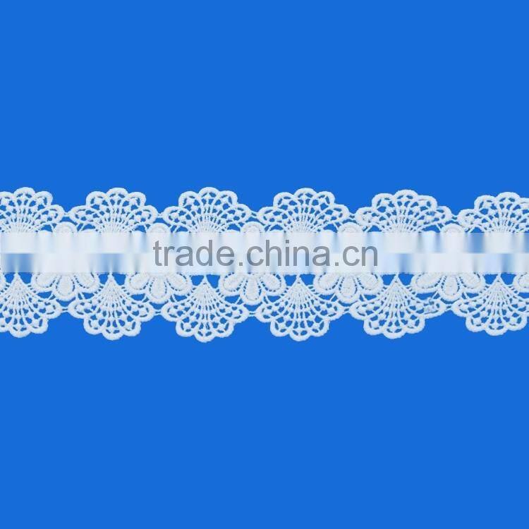 Wholesale China Factory soft guipure scalloped lace trim neck crochet cotton collar