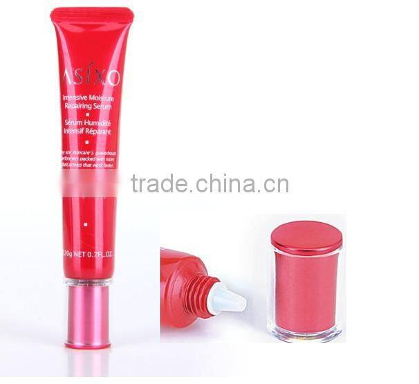 plastic tube with screw cap for skincare packaging