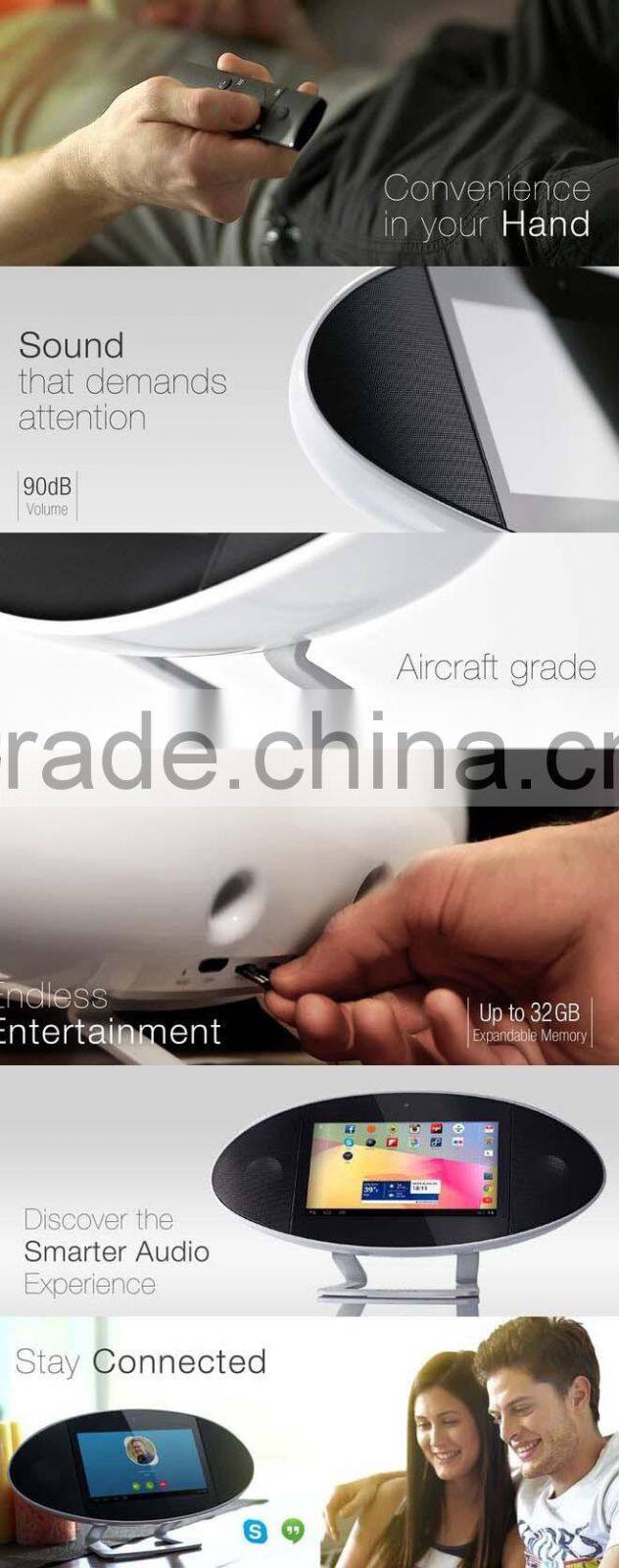 New sound pad Android smart tv box RK 3028A Dual-Core 1G/8G support Speakers/Mic/Camera/Bluetooth 4.0/Wifi