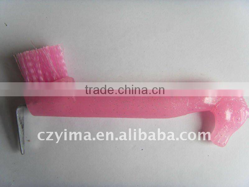 glitter horsehead hoof pick with brush/horse grooming