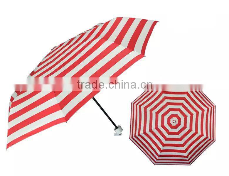 21 inch wholesale fashion mini 3 folding umbrella with case