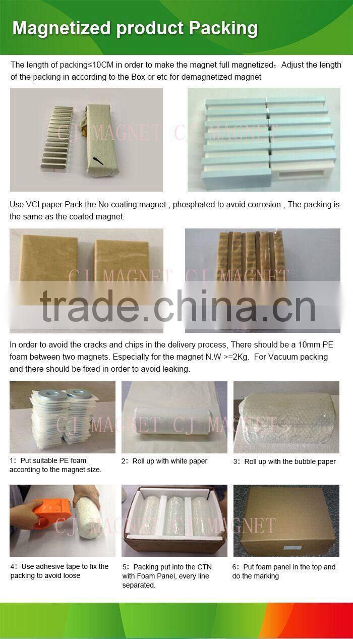 N38H TS16949 block neodymium magnet with nickel coating for sensor manufactuer in China