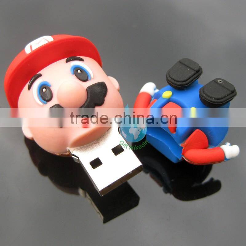 professional custom made soft pvc guitar flash drive cartoon usb drive