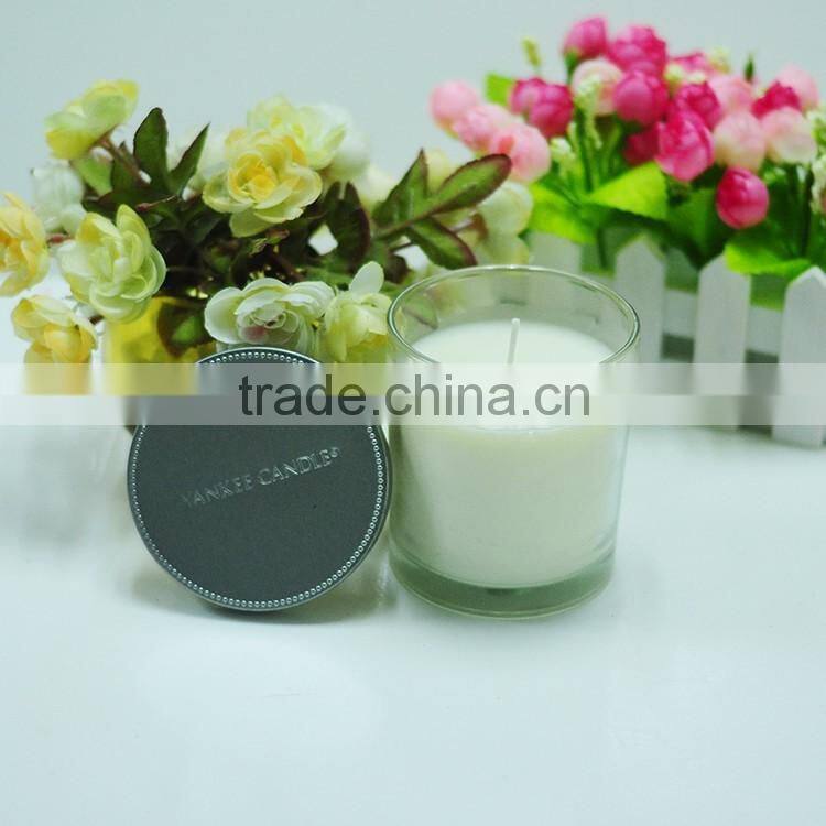 8oz candle holder/candle glass jar with metal lid for making candle