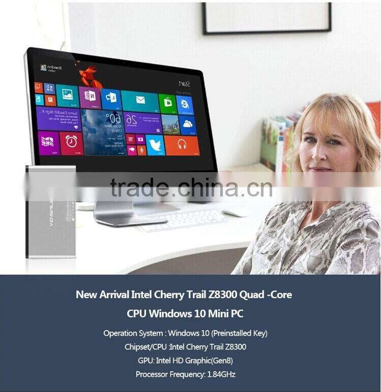 Vensmile IPC002 Plus All in one Mini PC with Win10 and Intel Cherry Trail Z8300 Mini PC
