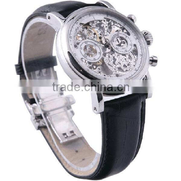 YB A023 new products auto mechanic western automatic men watch