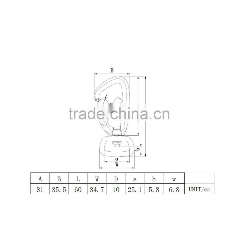 High Quality high breaking strength Swivel Aluminum Hook