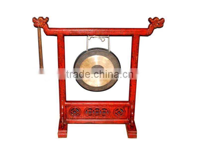 Chinese antique Gong with Carving