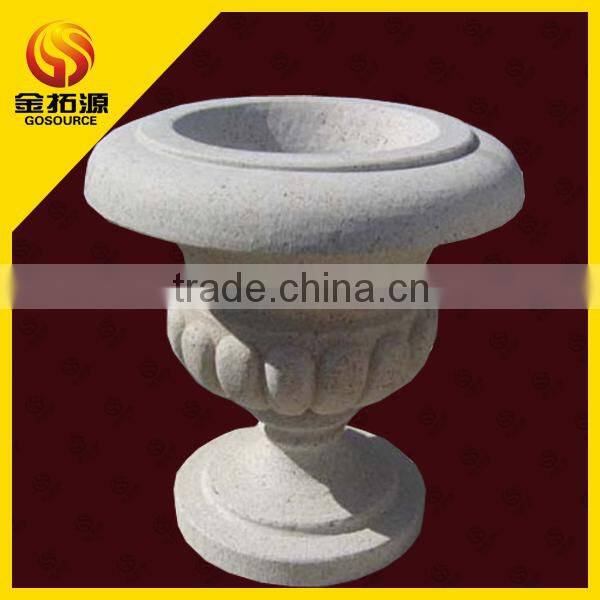 hand carved garden stone planter pot