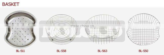 Double bowl one drainer sinks BL-829