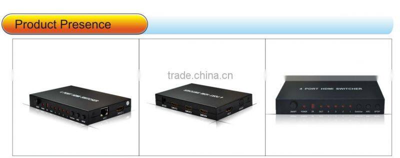 video switch 4x1 HDMI Switch with audio output