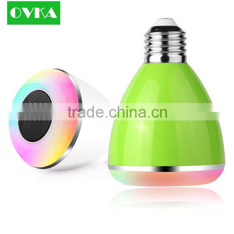 Hot Sale! Wireless Bluetooth LED Bulb with Speaker RGB Smart Phone Controllable E27/ B22 for Smart Home
