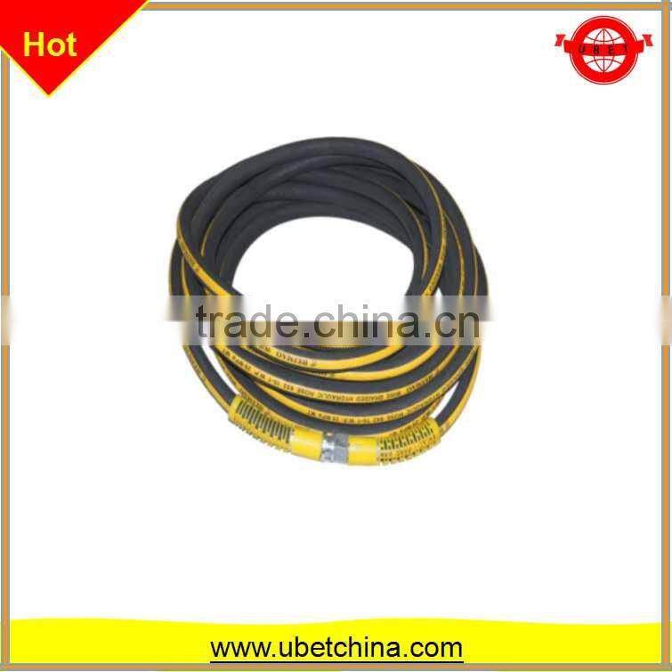Good price and quality DN 6 with linen surface for washing / cleaning machine High pressure steel braided rubber hose