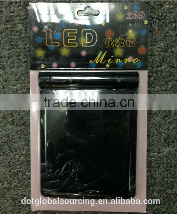 Make up Mirror with 8 led Lady Women Girl Pocket Mirror Home Office Use