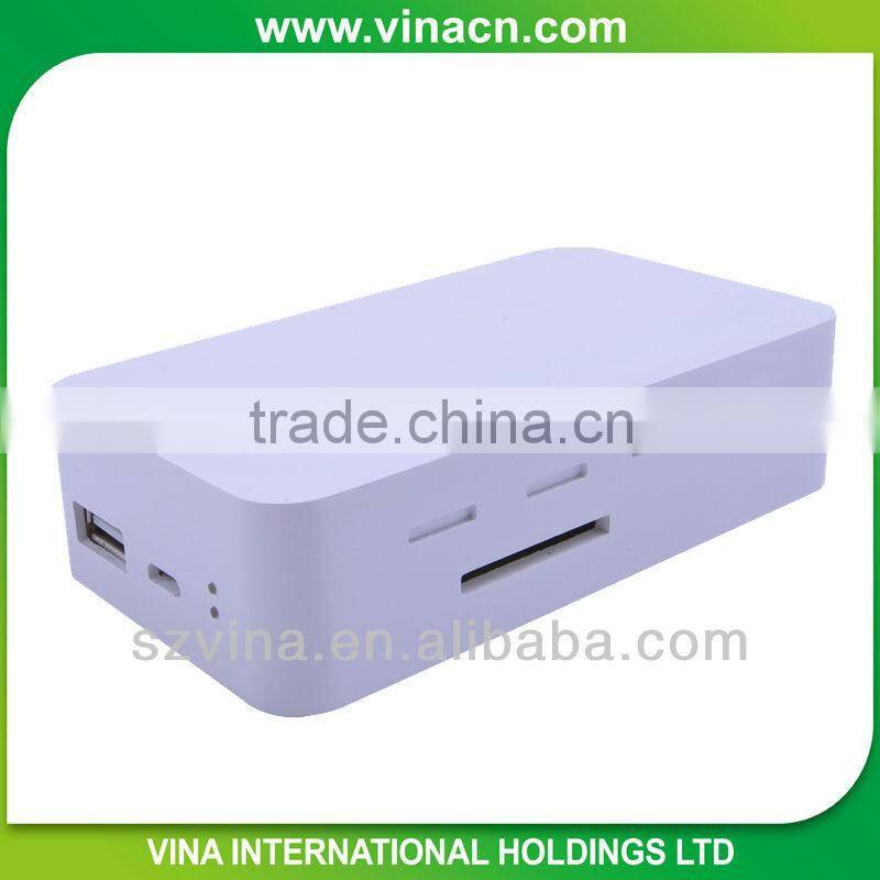wireless card reader card sharing with power bank