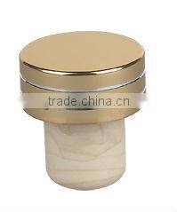 2013 Latest design gold plastic top Synthetic cork stopper for wine bottles decoration