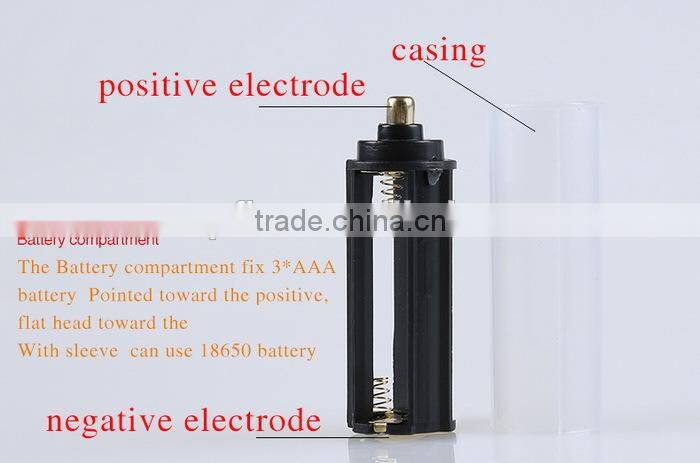SupFire using 3*AAA battery or 18650 battery power style flashlight
