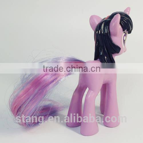2014 Hot Sale Little Pony PVC Plastic Toys.With Nylon Tail.PVC Material Toys