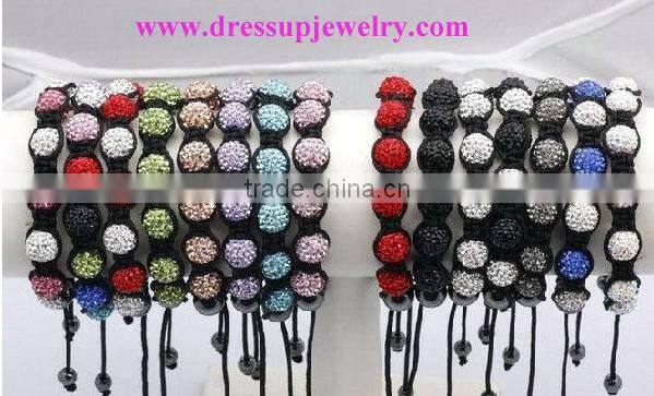 multi color shamballa beads bracelet