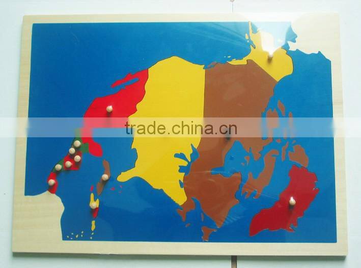 Hot selling educational wooden toys North America map puzzle