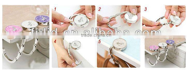 diamond metal folding bag holder