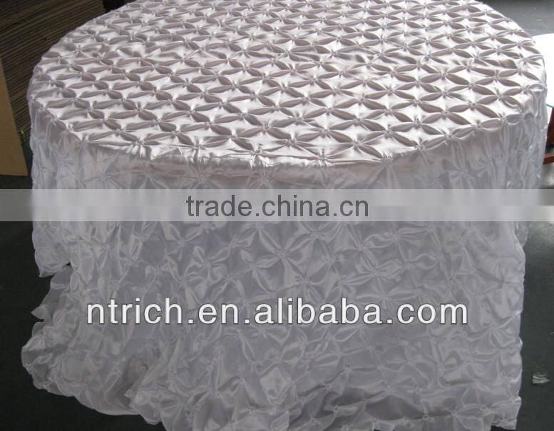 Cheap wedding pinwheel taffeta table cloth, table cover
