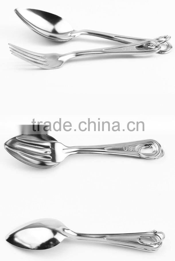 Stainless steel fork and spoon