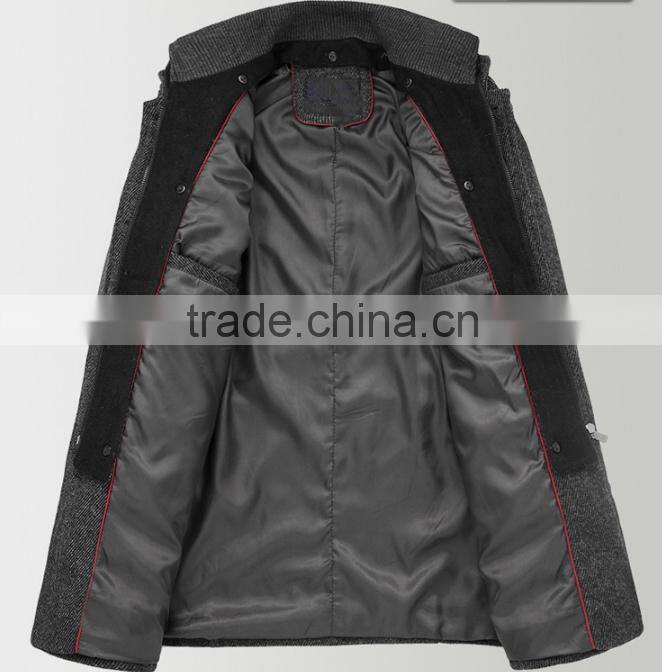China latest casual warm winter jacket wool cashmere men