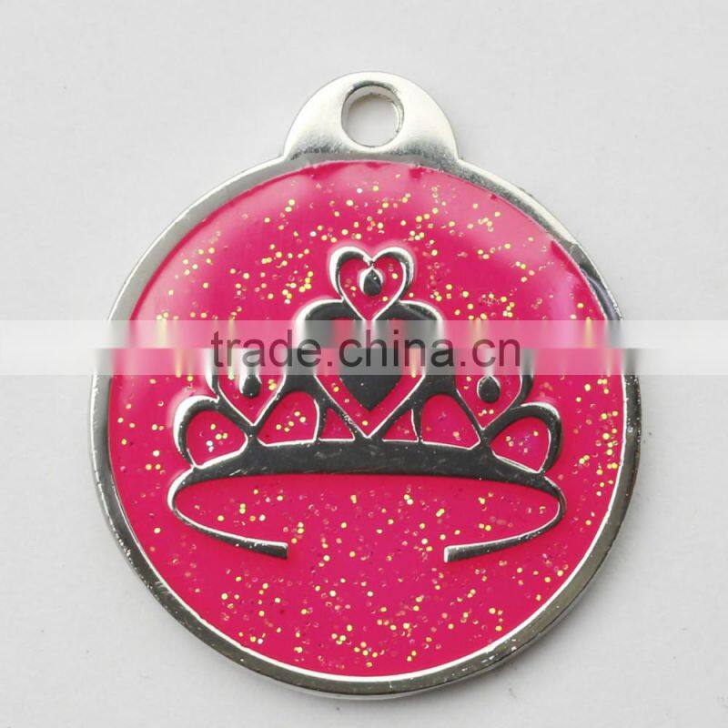 With unique qr code id number glitter pet tag