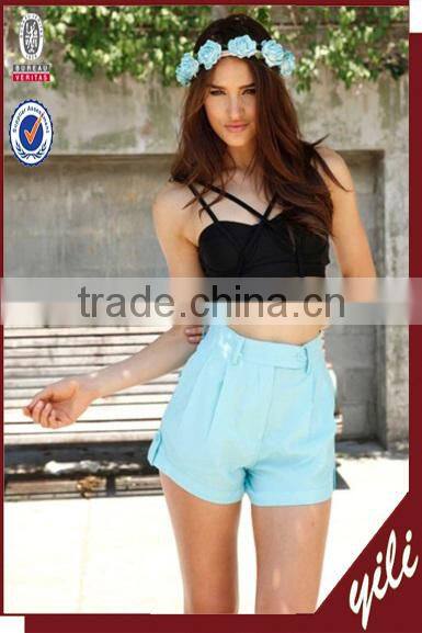 women rib waisted casual pants 100% rayon print trousers tropical floral ninth pants