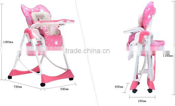 Foot rest adjustable Baby High Chair,Baby Feeding Chair,Baby Sitting Chair with CE
