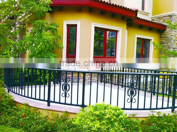 Wholesale OEM & ODM balcony balustrade wrought iron cheap deck railings with AkzoNobel Powder coating