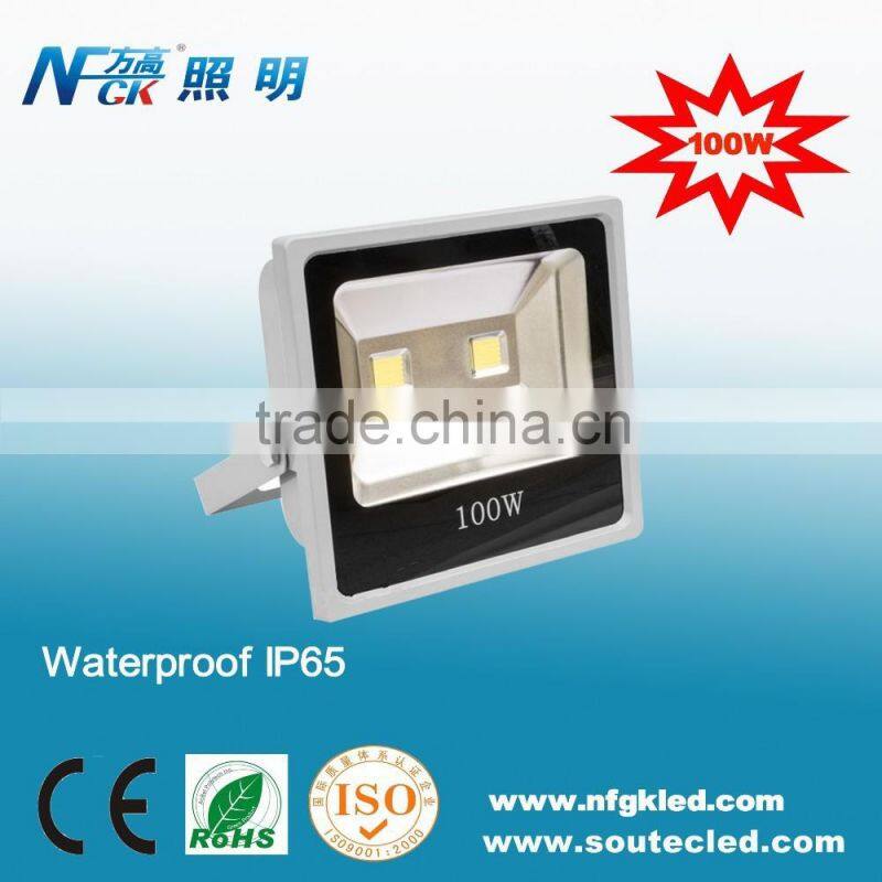 2015 hot sale outdoor waterproof 100w led flood light high brightness led slim flood light power saving led flood light bulb