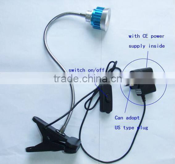 Made in China shadeless table lamps flexible bed reading light