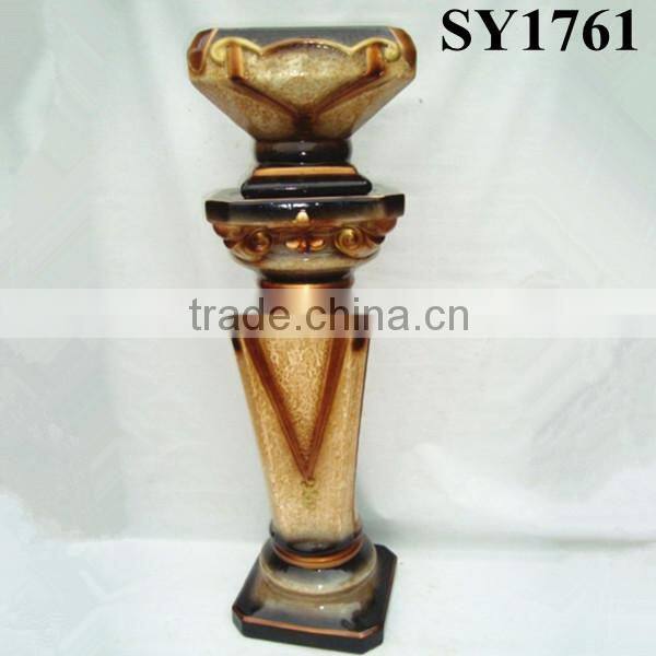 36 inch brown antique pot ceramic roman columns