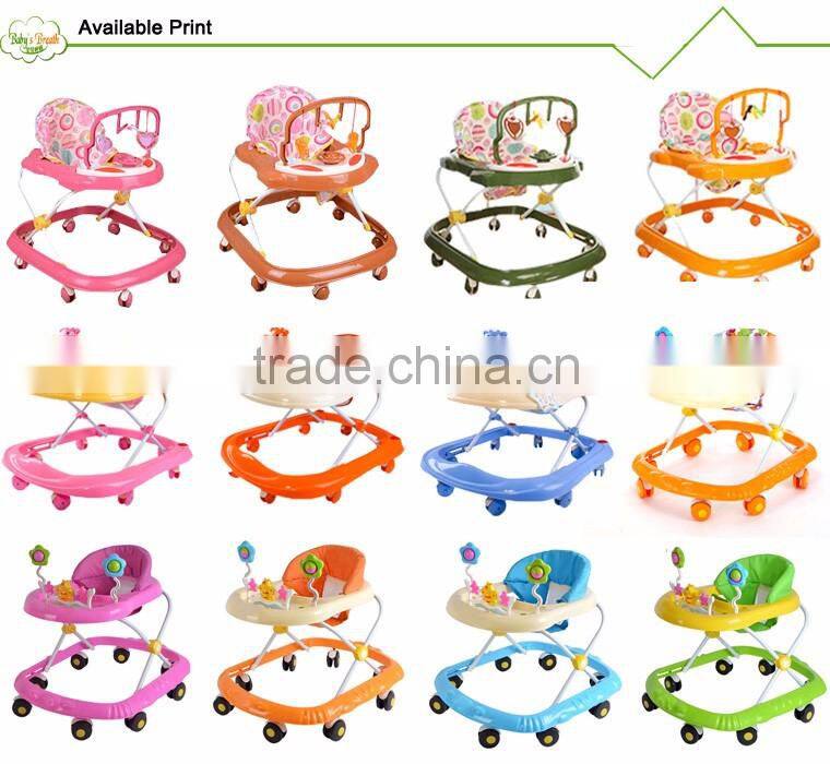 BW-42 Factory Sales 360 Universal Mute Wheel Good Quality Car Shaped Baby Walkers in China