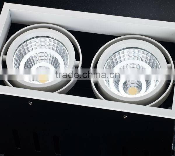 led rectangular down light 3years warranty 2x30w cob led down lights zhongshan lighting factory