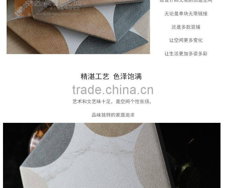 100*200*175mm hexagon glazed porcelain tile kitchen mosaic floor tile