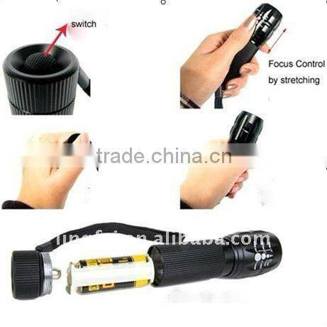 Hot sale cree adjustable aluminum focus led light Flashlight