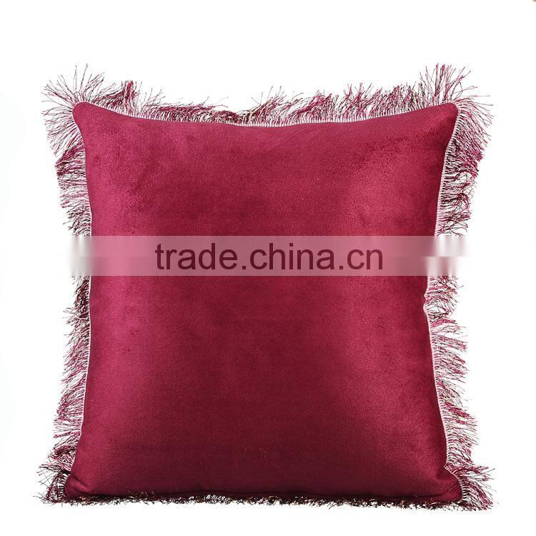 Wine color sublimation pillow case ,square shape