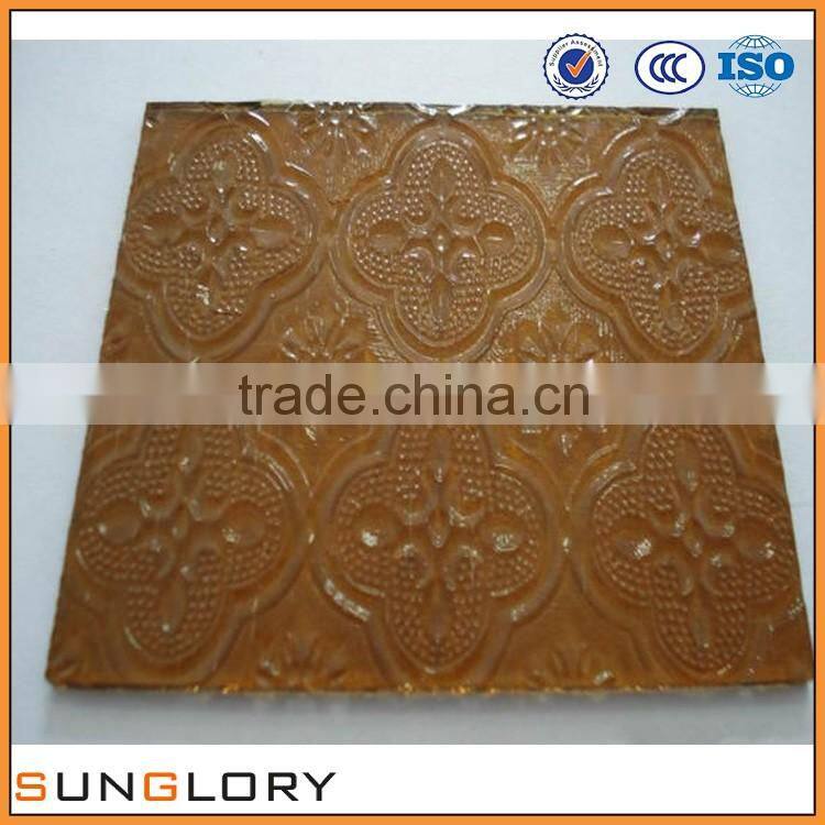 4mm 5mm 5.5mm 6mm blue floral patterned glass