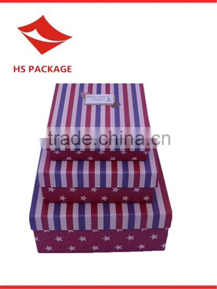 British style square-shaped nesting gift box