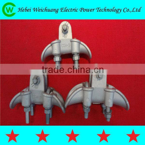 Hot dip galvanized suspension clamp for overhead power line fitting