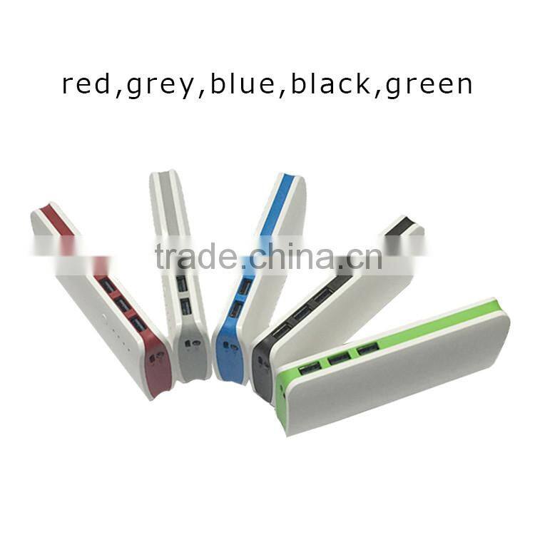 High quality real capacity 10000mah 3 usb phone power bank