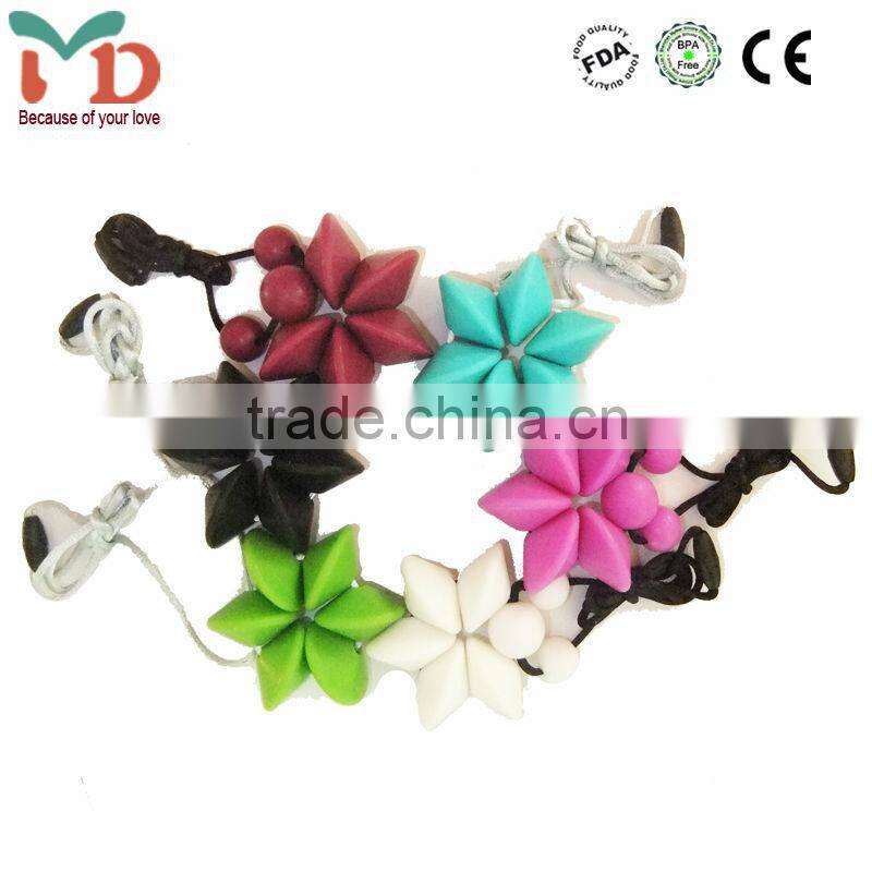 New design 100% silicone fruit Loop Bead Necklace jewelry