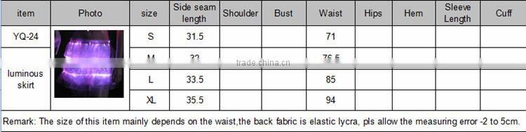 High tech optic fiber luminous 7 color african dress made with fabric