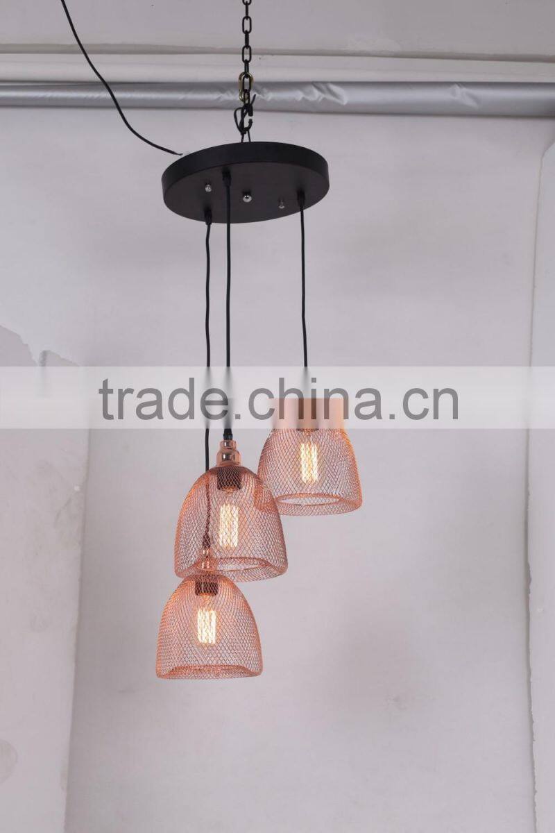 2016 modern light fixture of ceiling lamp, metal bird cage glass bulb pendant lamp