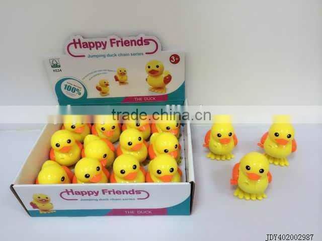 Hot sale plastic mini wind up cartoon jumping rabbit easter toy