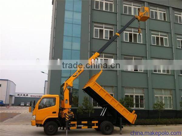 mini truck mounted crane bucket crane truck
